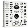 Hipster Retro Vintage Icon Set-OliaFedorovsky-Stretched Canvas