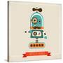 Hipster Robot Toy Icon And Illustration-Marish-Stretched Canvas