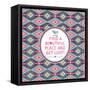 Hipster Seamless Aztec Pattern With Geometric Elements-tomuato-Framed Stretched Canvas