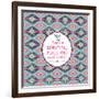 Hipster Seamless Aztec Pattern With Geometric Elements-tomuato-Framed Art Print