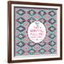 Hipster Seamless Aztec Pattern With Geometric Elements-tomuato-Framed Art Print