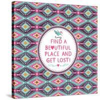 Hipster Seamless Aztec Pattern With Geometric Elements-tomuato-Stretched Canvas