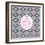 Hipster Seamless Aztec Pattern With Geometric Elements-tomuato-Framed Art Print