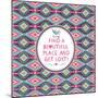 Hipster Seamless Aztec Pattern With Geometric Elements-tomuato-Mounted Art Print