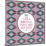 Hipster Seamless Aztec Pattern With Geometric Elements-tomuato-Mounted Art Print