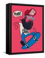 Hipster, Skater Vector Design-braingraph-Framed Stretched Canvas