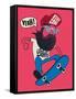 Hipster, Skater Vector Design-braingraph-Framed Stretched Canvas