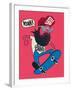 Hipster, Skater Vector Design-braingraph-Framed Art Print