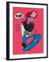 Hipster, Skater Vector Design-braingraph-Framed Art Print