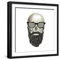 Hipster Skull I-Sue Schlabach-Framed Art Print