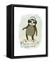 Hipster Sloth II-June Vess-Framed Stretched Canvas