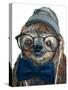 Hipster Sloth-Melissa Symons-Stretched Canvas