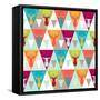 Hipster Style Seamless Pattern-incomible-Framed Stretched Canvas