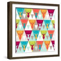 Hipster Style Seamless Pattern-incomible-Framed Art Print