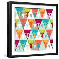 Hipster Style Seamless Pattern-incomible-Framed Art Print