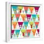 Hipster Style Seamless Pattern-incomible-Framed Art Print