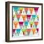 Hipster Style Seamless Pattern-incomible-Framed Art Print