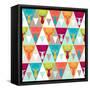 Hipster Style Seamless Pattern-incomible-Framed Stretched Canvas