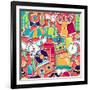 Hipster Style Seamless Pattern-incomible-Framed Art Print