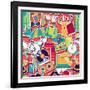 Hipster Style Seamless Pattern-incomible-Framed Art Print