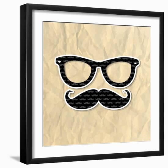 Hipster Symbol-adamson-Framed Art Print