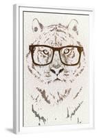 Hipster Tiger-Paula Belle Flores-Framed Art Print