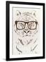 Hipster Tiger-Paula Belle Flores-Framed Art Print