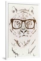 Hipster Tiger-Paula Belle Flores-Framed Art Print