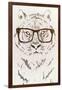 Hipster Tiger-Paula Belle Flores-Framed Art Print