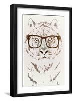 Hipster Tiger-Paula Belle Flores-Framed Art Print