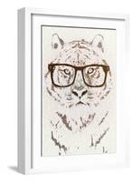 Hipster Tiger-Paula Belle Flores-Framed Art Print