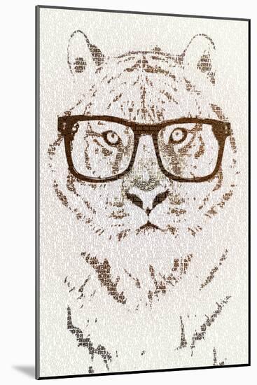 Hipster Tiger-Paula Belle Flores-Mounted Art Print