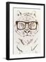 Hipster Tiger-Paula Belle Flores-Framed Art Print