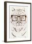 Hipster Tiger-Paula Belle Flores-Framed Art Print