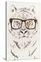 Hipster Tiger-Paula Belle Flores-Stretched Canvas