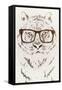 Hipster Tiger-Paula Belle Flores-Framed Stretched Canvas