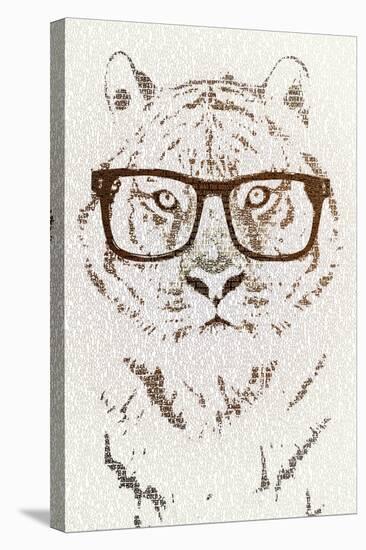 Hipster Tiger-Paula Belle Flores-Stretched Canvas