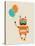 Hipster Vintage Robot With Balloons - Retro Style Card-Marish-Stretched Canvas