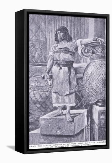 Hiram, the Clever Craftsman of Tyre Who Cast the Majestic Pillars of Brass for Soloman's Temple-Charles Mills Sheldon-Framed Stretched Canvas