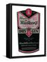 Hiram Walker Dry Gin Label-null-Framed Stretched Canvas