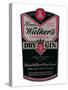 Hiram Walker Dry Gin Label-null-Stretched Canvas