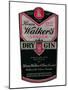 Hiram Walker Dry Gin Label-null-Mounted Art Print