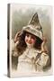 Hire's Root Beer Trade Card with Girl Wearing a Newspaper Hat-null-Stretched Canvas