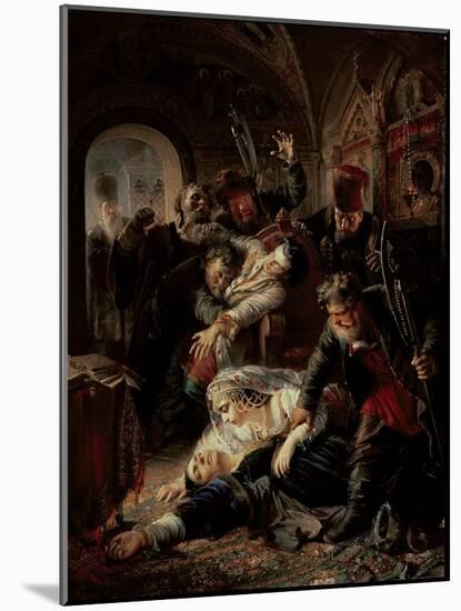 Hired Assassins Killing Tzar Boris Fyodorevich Godunov's Son, 1862-Konstantin Egorovich Makovsky-Mounted Giclee Print