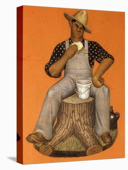 Hired Man-Grant Wood-Stretched Canvas