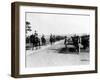 Hirohito, the Price Regent of Japan, Reveiwing the Regiment of the Japanese Army, 1926-null-Framed Photo