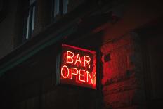 Neon Sign board, BAR OPEN-Hiroko Yoshida-Photographic Print