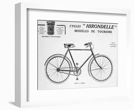 Hirondelle Saint Etienne Bicycle Tourism Advertisement, 20th Century-null-Framed Giclee Print