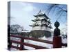 Hirosaki Castle in the Snow, Aomori, Japan-null-Stretched Canvas