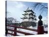 Hirosaki Castle in the Snow, Aomori, Japan-null-Stretched Canvas